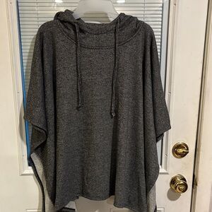 Calvin Klein Women’s Gray Hooded Poncho
